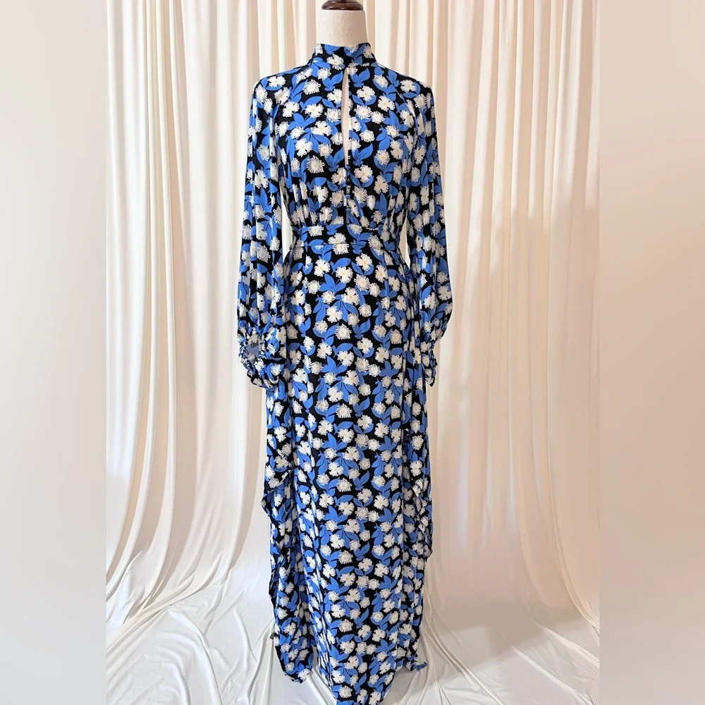 STAUD Danica Floral Long Sleeve Cut Out Maxi Dress - Picture 3 of 10